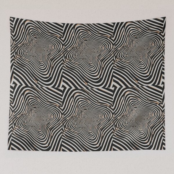 Item preview, Hypnotic Wavy Vortex - Black and White Op Art designed and sold by Dzblack.