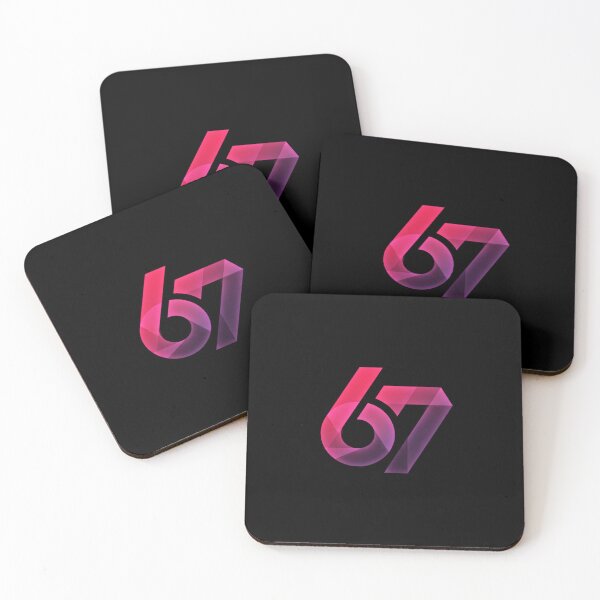 Item preview, Modern Translucent Pink and Purple Number 67 designed and sold by Sergii Davydenko.