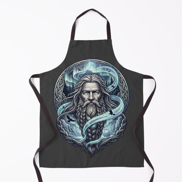 Item preview, Bearded Viking Aurora Borealis Mythic Art designed and sold by MythicCotton.