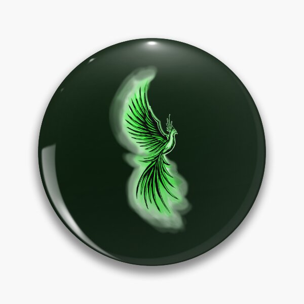 Item preview, Green Neon Phoenix - Luminous Firebird Fantasy Art designed and sold by URSM.