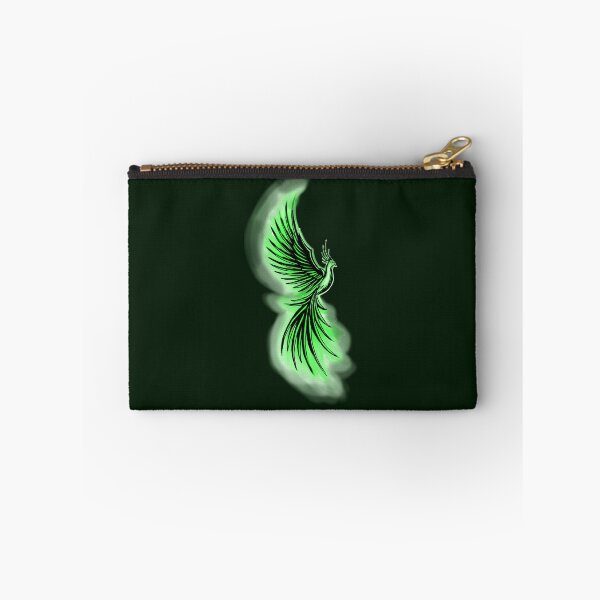 Item preview, Green Neon Phoenix - Luminous Firebird Fantasy Art designed and sold by URSM.