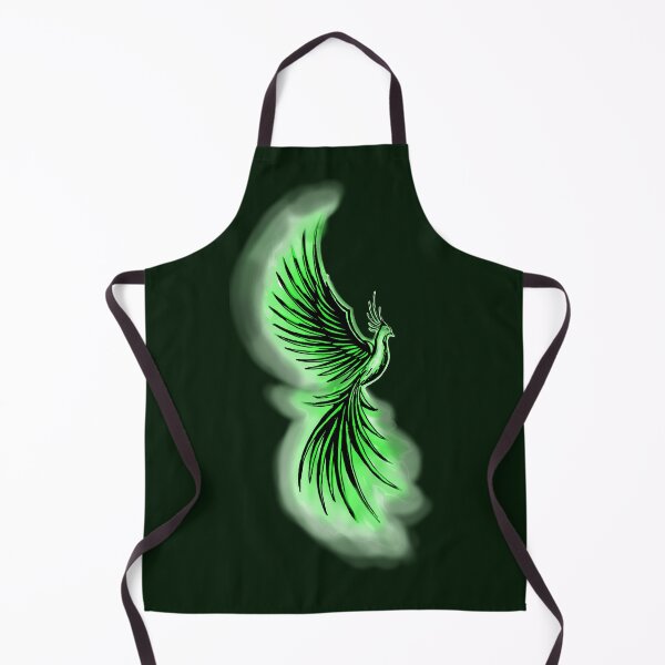 Item preview, Green Neon Phoenix - Luminous Firebird Fantasy Art designed and sold by URSM.