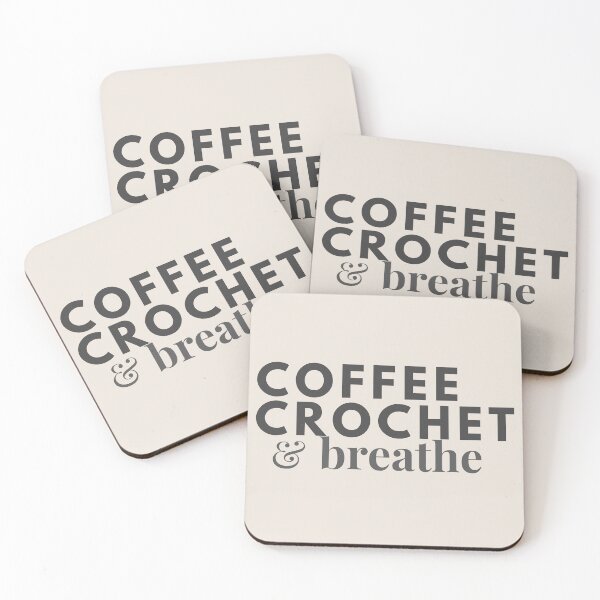 Item preview, Coffee Crochet & Breathe | Crochet Quote for Yarn Lovers designed and sold by SipAndStitchCo.