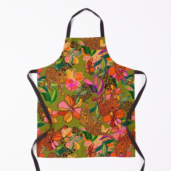 Item preview, Tropical Leopard Jungle Floral Pattern designed and sold by behappyandrelax.