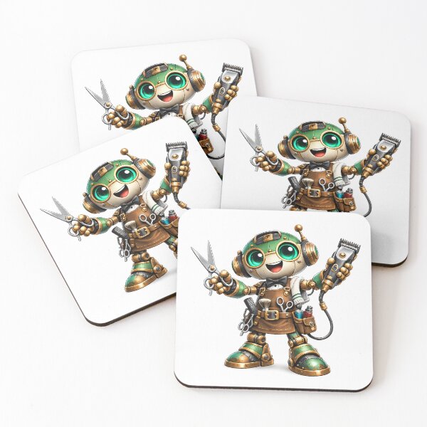 Item preview, Cute Barber Robot designed and sold by Yomere.