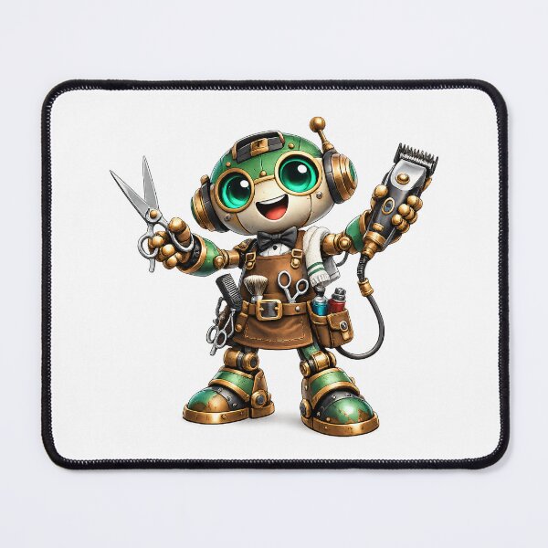 Item preview, Cute Barber Robot designed and sold by Yomere.