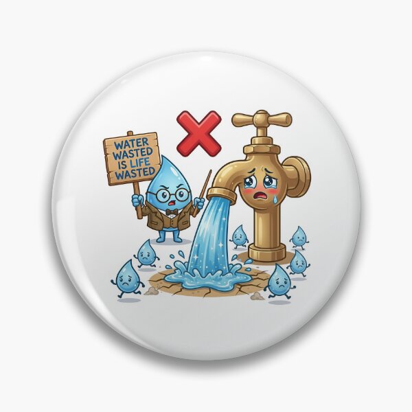 Item preview, Stop Wasting Water Conservation Environmental Message Art designed and sold by Nuvoro Eco Awareness.