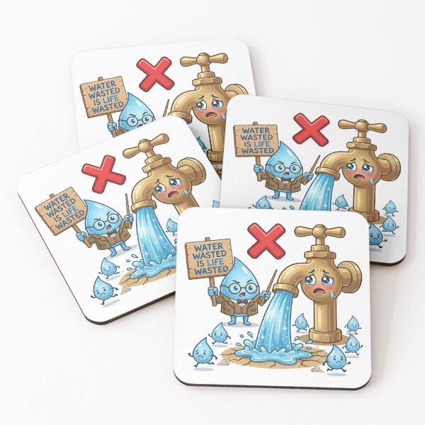 Item preview, Stop Wasting Water Conservation Environmental Message Art designed and sold by Nuvoro Eco Awareness.