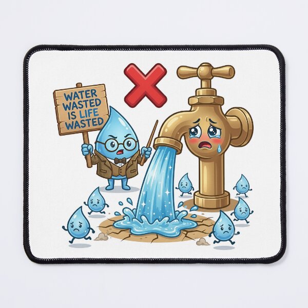 Item preview, Stop Wasting Water Conservation Environmental Message Art designed and sold by Nuvoro Eco Awareness.