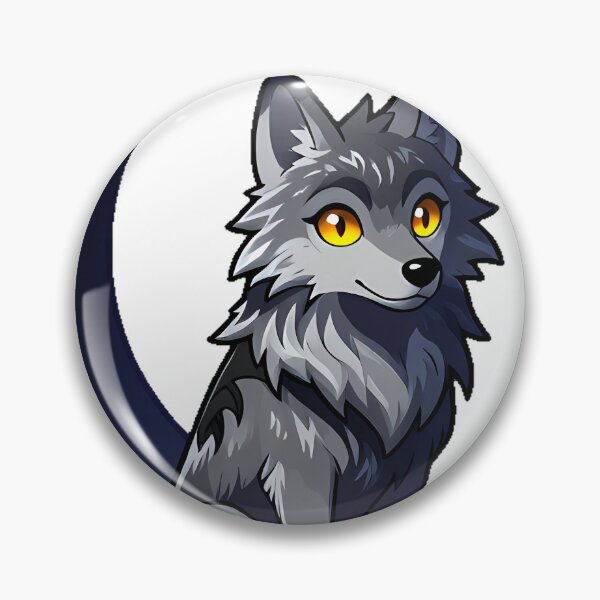 Item preview, Gothic Wolf Crescent Moon Emblem designed and sold by IllumeInk.