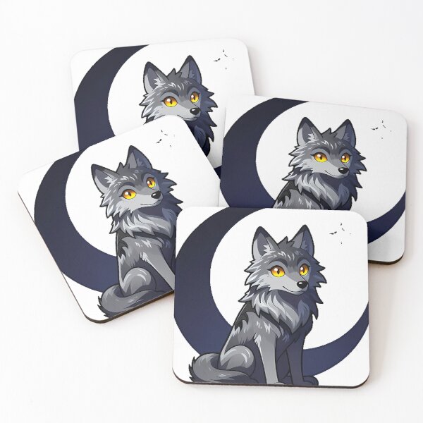 Item preview, Gothic Wolf Crescent Moon Emblem designed and sold by IllumeInk.