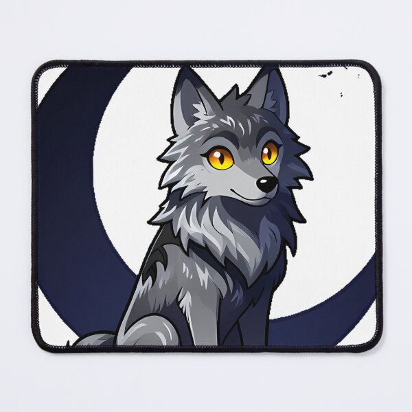 Item preview, Gothic Wolf Crescent Moon Emblem designed and sold by IllumeInk.