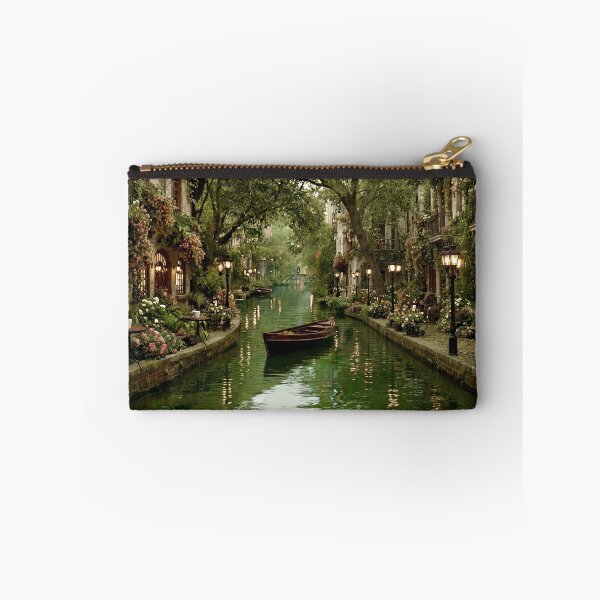 Item preview, Whimsical Waterway, Romantic Floral Canal and Wooden Boat designed and sold by BlareBlare.