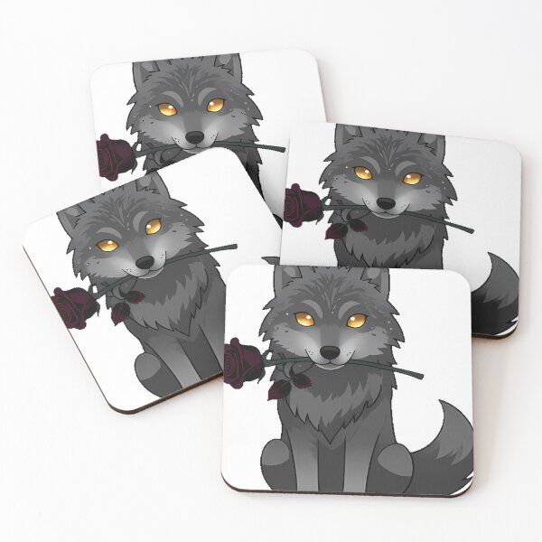 Item preview, Gothic Wolf with Black Rose designed and sold by IllumeInk.