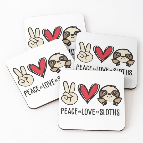 Item preview, Funny Sloth Peace Love Sloth gift for your Lazy friend designed and sold by Gbriel3.