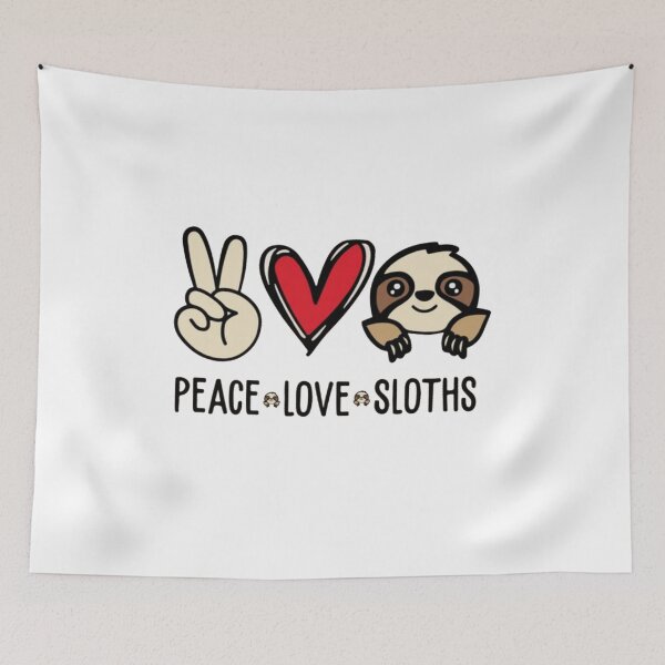 Item preview, Funny Sloth Peace Love Sloth gift for your Lazy friend designed and sold by Gbriel3.