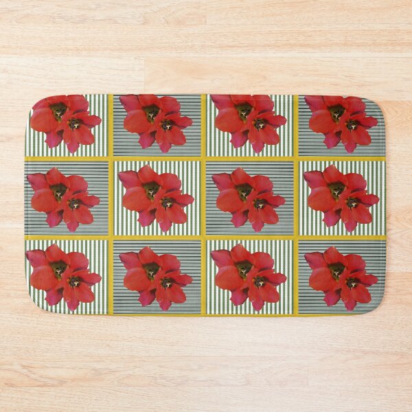 Item preview, Bold Red Tulips Macro Flower Photography Bedding Collage designed and sold by JurateArt-DK.