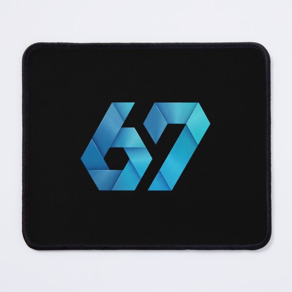 Item preview, Brushed Metallic Blue Folded Ribbon Number 67 Graphic designed and sold by Sergii Davydenko.