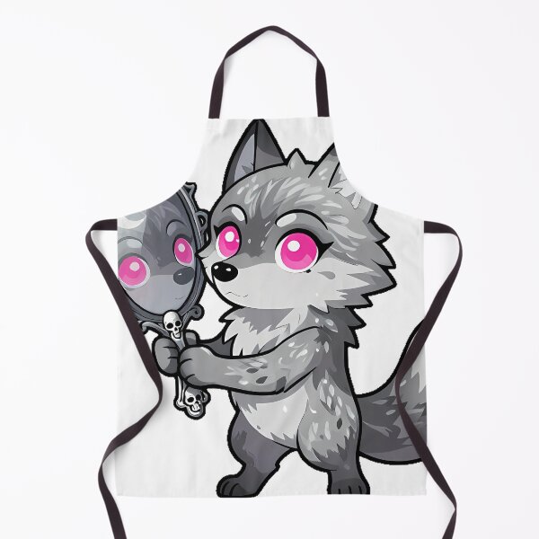 Item preview, Lobo gótico con espejo de mano designed and sold by IllumeInk.