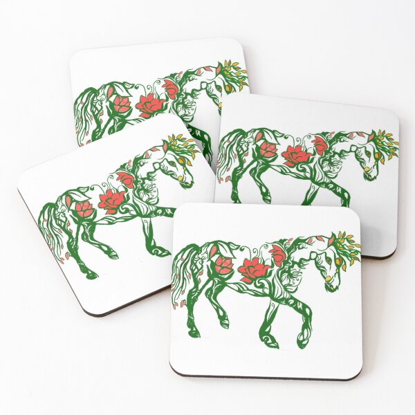 Item preview, Stylised horse with floral elements  designed and sold by Fayes4Art.