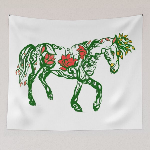 Item preview, Stylised horse with floral elements  designed and sold by Fayes4Art.