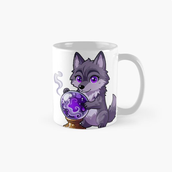 Item preview, Moon Wolf with Crystal Ball designed and sold by IllumeInk.