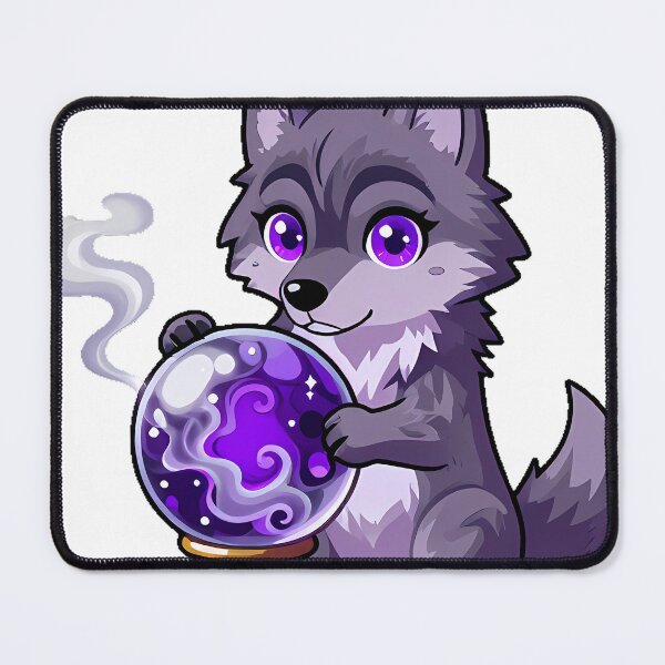 Item preview, Moon Wolf with Crystal Ball designed and sold by IllumeInk.