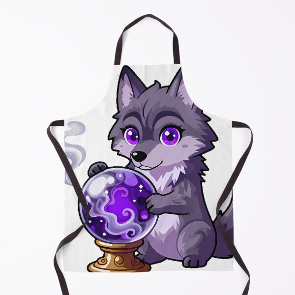 Item preview, Moon Wolf with Crystal Ball designed and sold by IllumeInk.