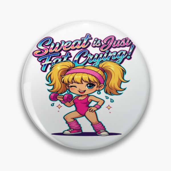 Item preview, Sweat Is Just Fat Crying Funny 80s Workout T-Shirt | Retro Fitness Girl Graphic Tee | Cute Gym Motivation Shirt designed and sold by Sushikidsntod.