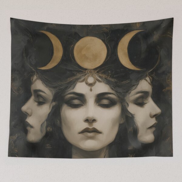 Item preview, Hecate Triple Moon – Goddess of Magic and the Moon designed and sold by monchie.