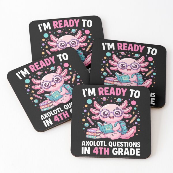 Item preview, Ready to Axolotl Questions in 4th Grade First Day of School T-Shirt | Cute Axolotl Student Graphic Gift designed and sold by Trendably.