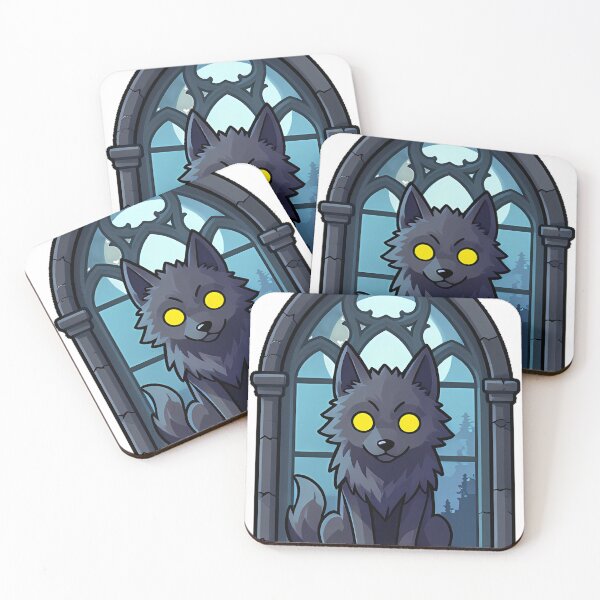 Item preview, Shadow Wolf with Gothic Arch Window designed and sold by IllumeInk.
