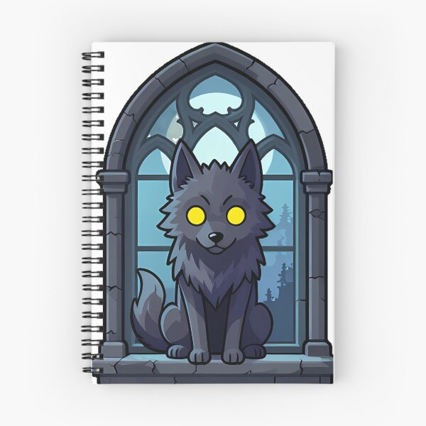 Item preview, Shadow Wolf with Gothic Arch Window designed and sold by IllumeInk.