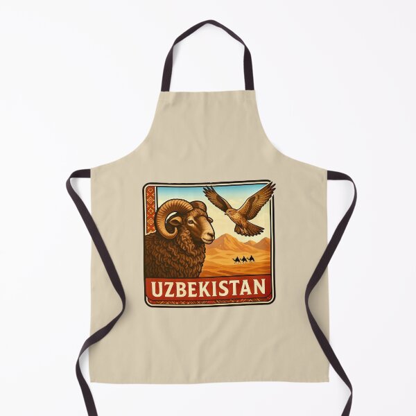Item preview, Uzbekistan - Karakul Sheep & Saker Falcon designed and sold by Myra365Art.