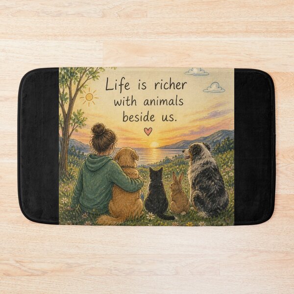 Item preview, Life is richer with animals beside us. designed and sold by CinemaChronik.