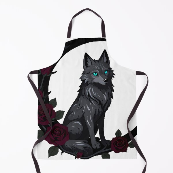 Item preview, Moon and Rose Wolf Emblem designed and sold by IllumeInk.