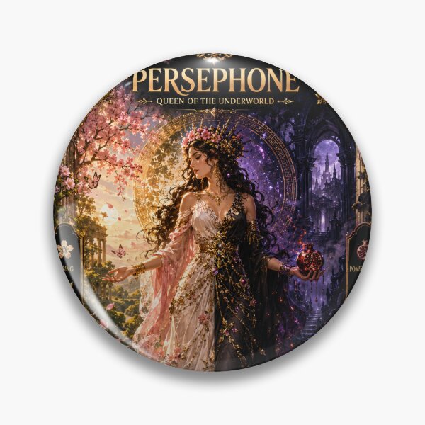 Item preview, Persephone Greek Goddess Sticker | Queen of the Underworld | Greek Mythology Collectible | Spring & Shadow Art | Slay The Time designed and sold by SLAYTHESPACE.