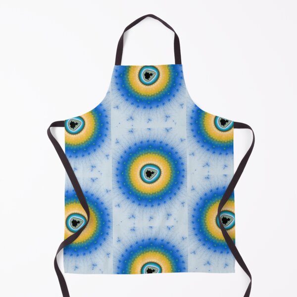 Item preview, Electric Cyan and Solar Yellow Glowing Mandelbrot Core Abstract designed and sold by pinkal.