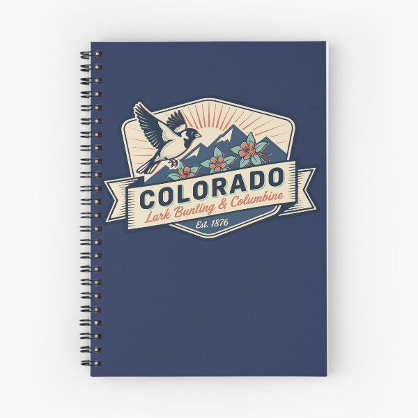 Item preview, Colorado Lark Bunting Columbine Badge designed and sold by ShopJRV.