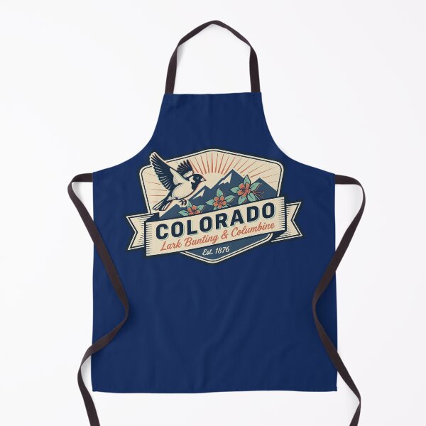 Item preview, Colorado Lark Bunting Columbine Badge designed and sold by ShopJRV.