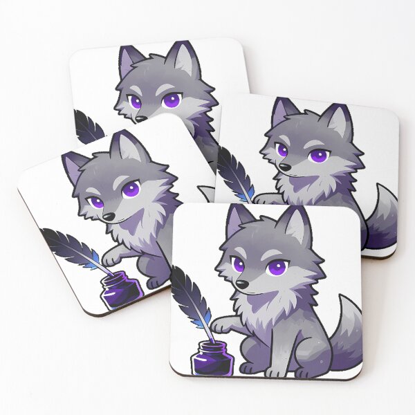 Item preview, Gothic Wolf with Inkwell and Quill designed and sold by IllumeInk.