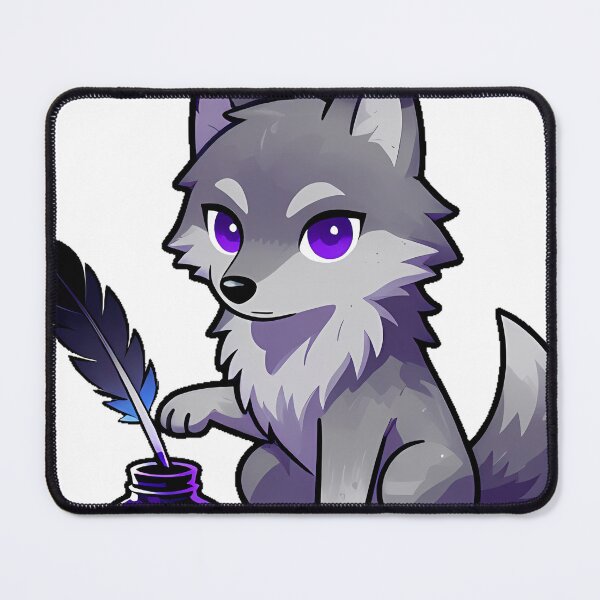 Item preview, Gothic Wolf with Inkwell and Quill designed and sold by IllumeInk.