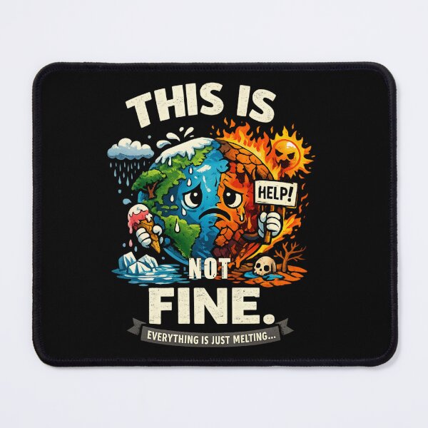 Item preview, This Is Not Fine – Melting Earth Climate Change Environmental Awareness designed and sold by SidTastic .