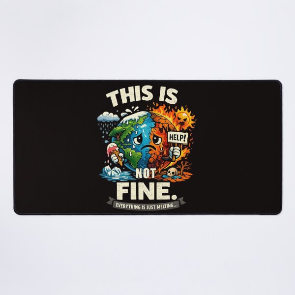 Item preview, This Is Not Fine – Melting Earth Climate Change Environmental Awareness designed and sold by SidTastic .