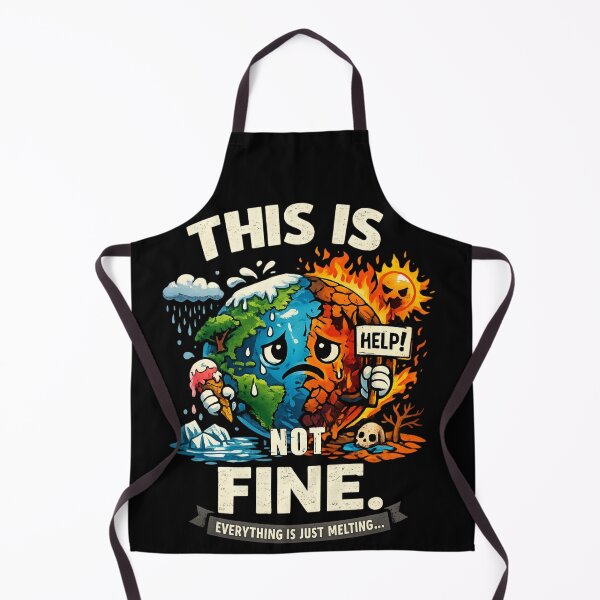 Item preview, This Is Not Fine – Melting Earth Climate Change Environmental Awareness designed and sold by SidTastic .