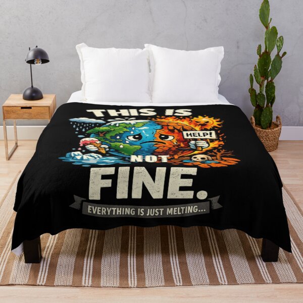 Item preview, This Is Not Fine – Melting Earth Climate Change Environmental Awareness designed and sold by SidTastic .