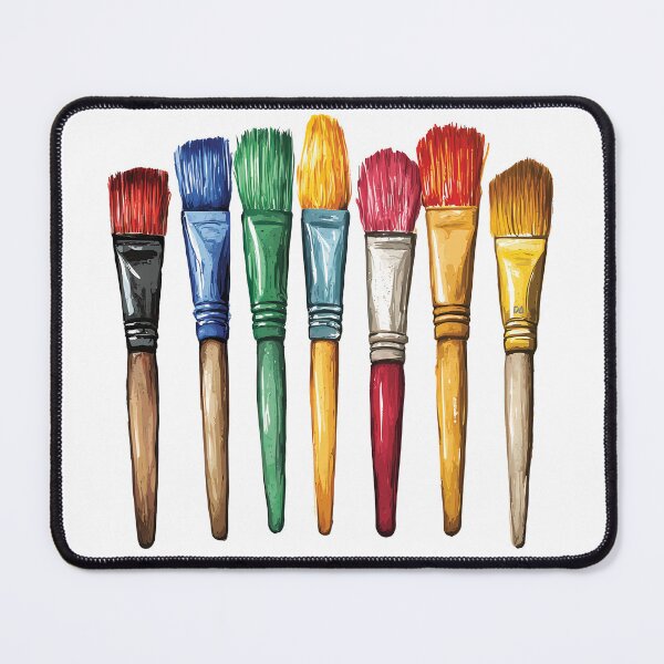 Item preview, Colorful Paint Brushes Rainbow Artist Studio Painter Craft Fine Art Graphic designed and sold by DesignArtist.ia.