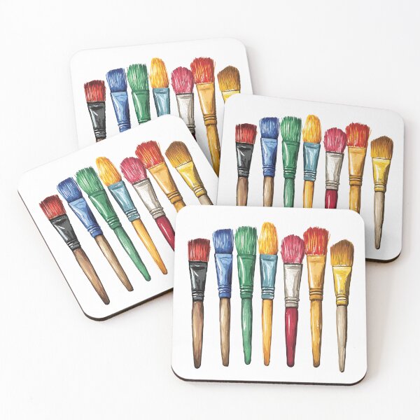 Item preview, Colorful Paint Brushes Rainbow Artist Studio Painter Craft Fine Art Graphic designed and sold by DesignArtist.ia.