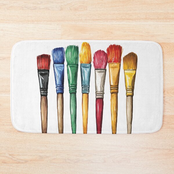 Item preview, Colorful Paint Brushes Rainbow Artist Studio Painter Craft Fine Art Graphic designed and sold by DesignArtist.ia.