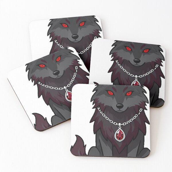 Item preview, Gothic Wolf with Garnet Pendant designed and sold by IllumeInk.